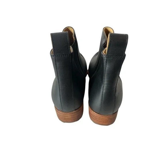 New Nisolo Eva Chelsea Boots Women's Size 8 Black Leather‎ Ankle Slip On Booties